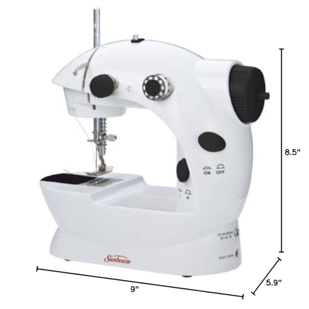 Sunbeam White Compact Sewing Machine